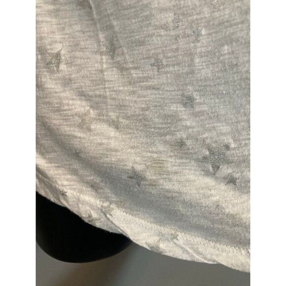 Joie white semi sheer silver star Tshirt - Picture 3 of 7